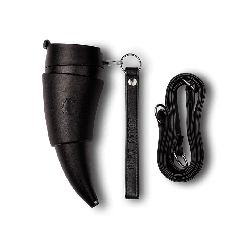 Goat Mug Echtes Leder Schwarz 350 Ml – Bild 2