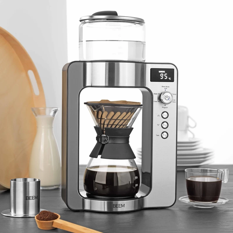 Pour Over Filterkaffeemaschine + Waage Edelstahl Schwarz – Bild 3